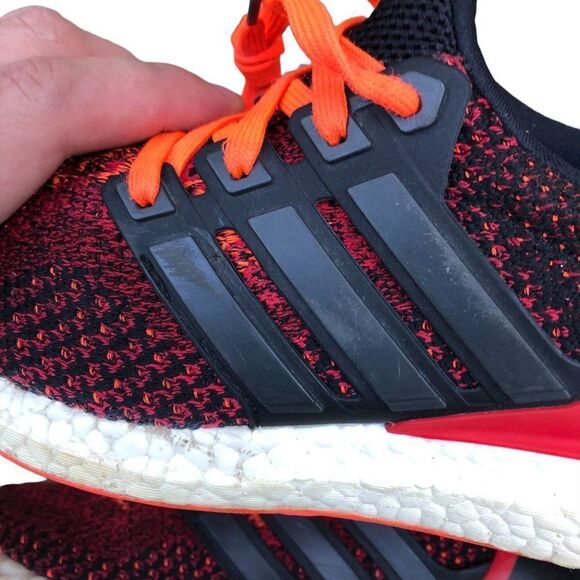 RARE 2016 Adidas UltraBoost 2.0 Blk Sol Red Sz 6 - Picture 13 of 16